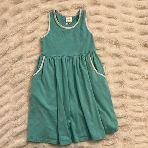 Hanna Andersson Kids Sleeveless Racerback Teal Dress